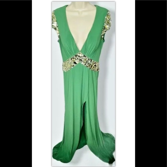 Claudine For Alyce Paris Women’s Jersey Dress Slit - Picture 1 of 12